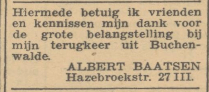 advertentie Baatsen